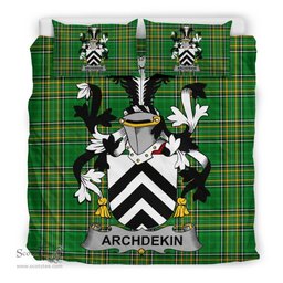 Irish Archdekin Coat of Arms Family Crest Ireland Bedding Set Irish National Tartan Irish County Bedding Set Duvet Covers