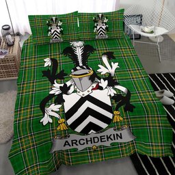 Irish Archdekin Coat of Arms Family Crest Ireland Bedding Set Irish National Tartan Irish County Bedding Set Duvet Covers