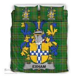 Irish Exham Coat of Arms Family Crest Ireland Bedding Set Irish National Tartan Irish County Bedding Set Duvet Covers