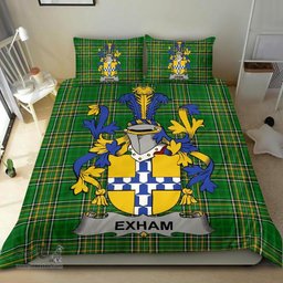 Irish Exham Coat of Arms Family Crest Ireland Bedding Set Irish National Tartan Irish County Bedding Set Duvet Covers