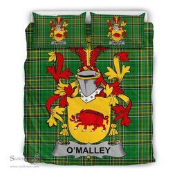 Irish Malley or O'Malley Coat of Arms Family Crest Ireland Bedding Set Irish National Tartan Irish County Bedding Set Duvet Covers