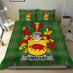Irish Malley or O'Malley Coat of Arms Family Crest Ireland Bedding Set Irish National Tartan Irish County Bedding Set Duvet Covers