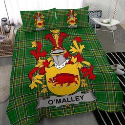 Irish Malley or O'Malley Coat of Arms Family Crest Ireland Bedding Set Irish National Tartan Irish County Bedding Set Duvet Covers