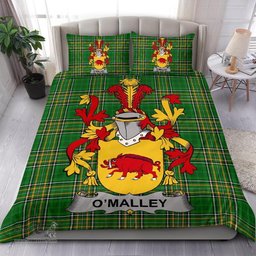 Irish Malley or O'Malley Coat of Arms Family Crest Ireland Bedding Set Irish National Tartan Irish County Bedding Set Duvet Covers