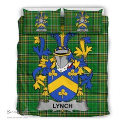 Irish Lynch Coat of Arms Family Crest Ireland Bedding Set Irish National Tartan Irish County Bedding Set Duvet Covers
