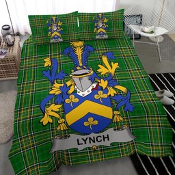 Irish Lynch Coat of Arms Family Crest Ireland Bedding Set Irish National Tartan Irish County Bedding Set Duvet Covers