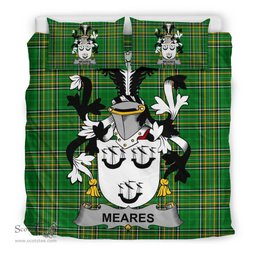 Irish Meares Coat of Arms Family Crest Ireland Bedding Set Irish National Tartan Irish County Bedding Set Duvet Covers