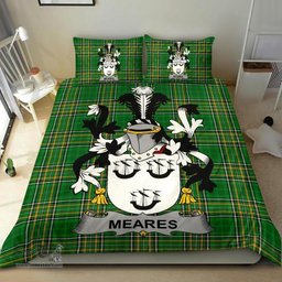 Irish Meares Coat of Arms Family Crest Ireland Bedding Set Irish National Tartan Irish County Bedding Set Duvet Covers