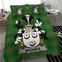 Irish Meares Coat of Arms Family Crest Ireland Bedding Set Irish National Tartan Irish County Bedding Set Duvet Covers