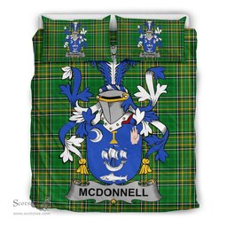 Irish McDonnell Coat of Arms Family Crest Ireland Bedding Set Irish National Tartan Irish County Bedding Set Duvet Covers