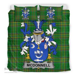 Irish McDonnell Coat of Arms Family Crest Ireland Bedding Set Irish National Tartan Irish County Bedding Set Duvet Covers