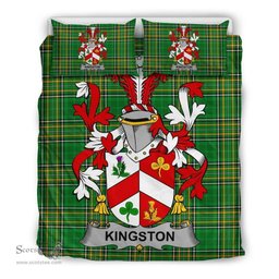 Irish Kingston Coat of Arms Family Crest Ireland Bedding Set Irish National Tartan Irish County Bedding Set Duvet Covers