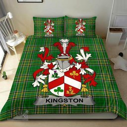 Irish Kingston Coat of Arms Family Crest Ireland Bedding Set Irish National Tartan Irish County Bedding Set Duvet Covers