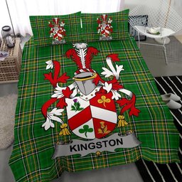 Irish Kingston Coat of Arms Family Crest Ireland Bedding Set Irish National Tartan Irish County Bedding Set Duvet Covers