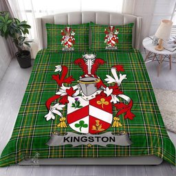 Irish Kingston Coat of Arms Family Crest Ireland Bedding Set Irish National Tartan Irish County Bedding Set Duvet Covers