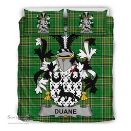 Irish Duane or O'Devine Coat of Arms Family Crest Ireland Bedding Set Irish National Tartan Irish County Bedding Set Duvet Covers