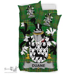 Irish Duane or O'Devine Coat of Arms Family Crest Ireland Bedding Set Irish National Tartan Irish County Bedding Set Duvet Covers