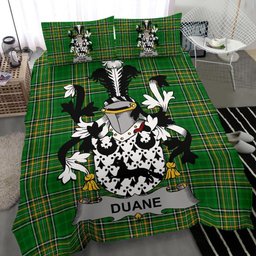 Irish Duane or O'Devine Coat of Arms Family Crest Ireland Bedding Set Irish National Tartan Irish County Bedding Set Duvet Covers