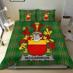 Irish McCarron Coat of Arms Family Crest Ireland Bedding Set Irish National Tartan Irish County Bedding Set Duvet Covers