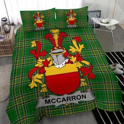 Irish McCarron Coat of Arms Family Crest Ireland Bedding Set Irish National Tartan Irish County Bedding Set Duvet Covers