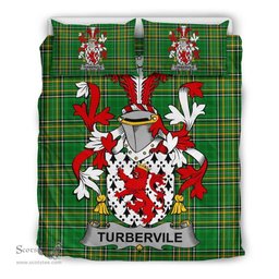 Irish Tubervile or Tuberville Coat of Arms Family Crest Ireland Bedding Set Irish National Tartan Irish County Bedding Set Duvet Covers