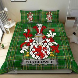 Irish Tubervile or Tuberville Coat of Arms Family Crest Ireland Bedding Set Irish National Tartan Irish County Bedding Set Duvet Covers