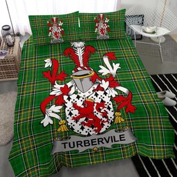Irish Tubervile or Tuberville Coat of Arms Family Crest Ireland Bedding Set Irish National Tartan Irish County Bedding Set Duvet Covers