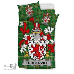 Irish Tubervile or Tuberville Coat of Arms Family Crest Ireland Bedding Set Irish National Tartan Irish County Bedding Set Duvet Covers