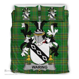 Irish Waring Coat of Arms Family Crest Ireland Bedding Set Irish National Tartan Irish County Bedding Set Duvet Covers