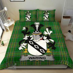 Irish Waring Coat of Arms Family Crest Ireland Bedding Set Irish National Tartan Irish County Bedding Set Duvet Covers