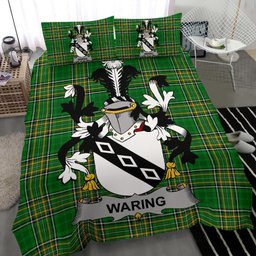 Irish Waring Coat of Arms Family Crest Ireland Bedding Set Irish National Tartan Irish County Bedding Set Duvet Covers