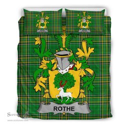 Irish Rothe Coat of Arms Family Crest Ireland Bedding Set Irish National Tartan Irish County Bedding Set Duvet Covers