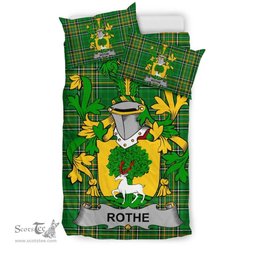 Irish Rothe Coat of Arms Family Crest Ireland Bedding Set Irish National Tartan Irish County Bedding Set Duvet Covers