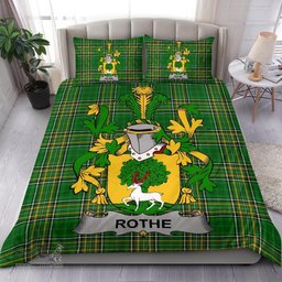 Irish Rothe Coat of Arms Family Crest Ireland Bedding Set Irish National Tartan Irish County Bedding Set Duvet Covers
