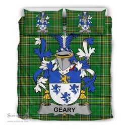 Irish Geary or O'Geary Coat of Arms Family Crest Ireland Bedding Set Irish National Tartan Irish County Bedding Set Duvet Covers