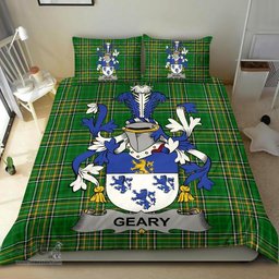 Irish Geary or O'Geary Coat of Arms Family Crest Ireland Bedding Set Irish National Tartan Irish County Bedding Set Duvet Covers
