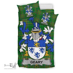 Irish Geary or O'Geary Coat of Arms Family Crest Ireland Bedding Set Irish National Tartan Irish County Bedding Set Duvet Covers