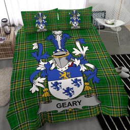 Irish Geary or O'Geary Coat of Arms Family Crest Ireland Bedding Set Irish National Tartan Irish County Bedding Set Duvet Covers