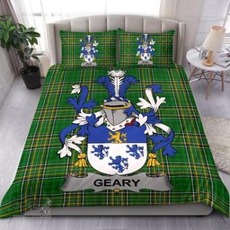 Irish Geary or O'Geary Coat of Arms Family Crest Ireland Bedding Set Irish National Tartan Irish County Bedding Set Duvet Covers