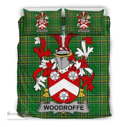 Irish Woodroffe Coat of Arms Family Crest Ireland Bedding Set Irish National Tartan Irish County Bedding Set Duvet Covers