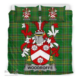 Irish Woodroffe Coat of Arms Family Crest Ireland Bedding Set Irish National Tartan Irish County Bedding Set Duvet Covers