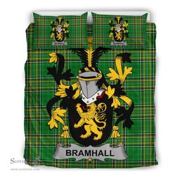 Irish Bramhall Coat of Arms Family Crest Ireland Bedding Set Irish National Tartan Irish County Bedding Set Duvet Covers