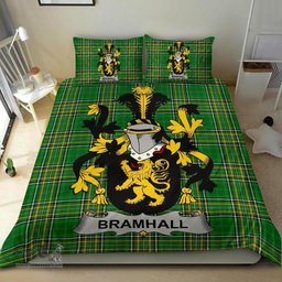 Irish Bramhall Coat of Arms Family Crest Ireland Bedding Set Irish National Tartan Irish County Bedding Set Duvet Covers