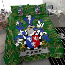 Irish Herbert Coat of Arms Family Crest Ireland Bedding Set Irish National Tartan Irish County Bedding Set Duvet Covers