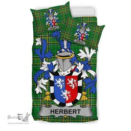 Irish Herbert Coat of Arms Family Crest Ireland Bedding Set Irish National Tartan Irish County Bedding Set Duvet Covers