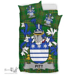 Irish Pitt Coat of Arms Family Crest Ireland Bedding Set Irish National Tartan Irish County Bedding Set Duvet Covers