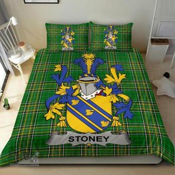 Irish Stoney Coat of Arms Family Crest Ireland Bedding Set Irish National Tartan Irish County Bedding Set Duvet Covers