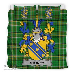 Irish Stoney Coat of Arms Family Crest Ireland Bedding Set Irish National Tartan Irish County Bedding Set Duvet Covers
