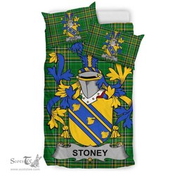 Irish Stoney Coat of Arms Family Crest Ireland Bedding Set Irish National Tartan Irish County Bedding Set Duvet Covers