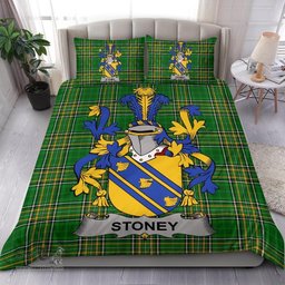 Irish Stoney Coat of Arms Family Crest Ireland Bedding Set Irish National Tartan Irish County Bedding Set Duvet Covers